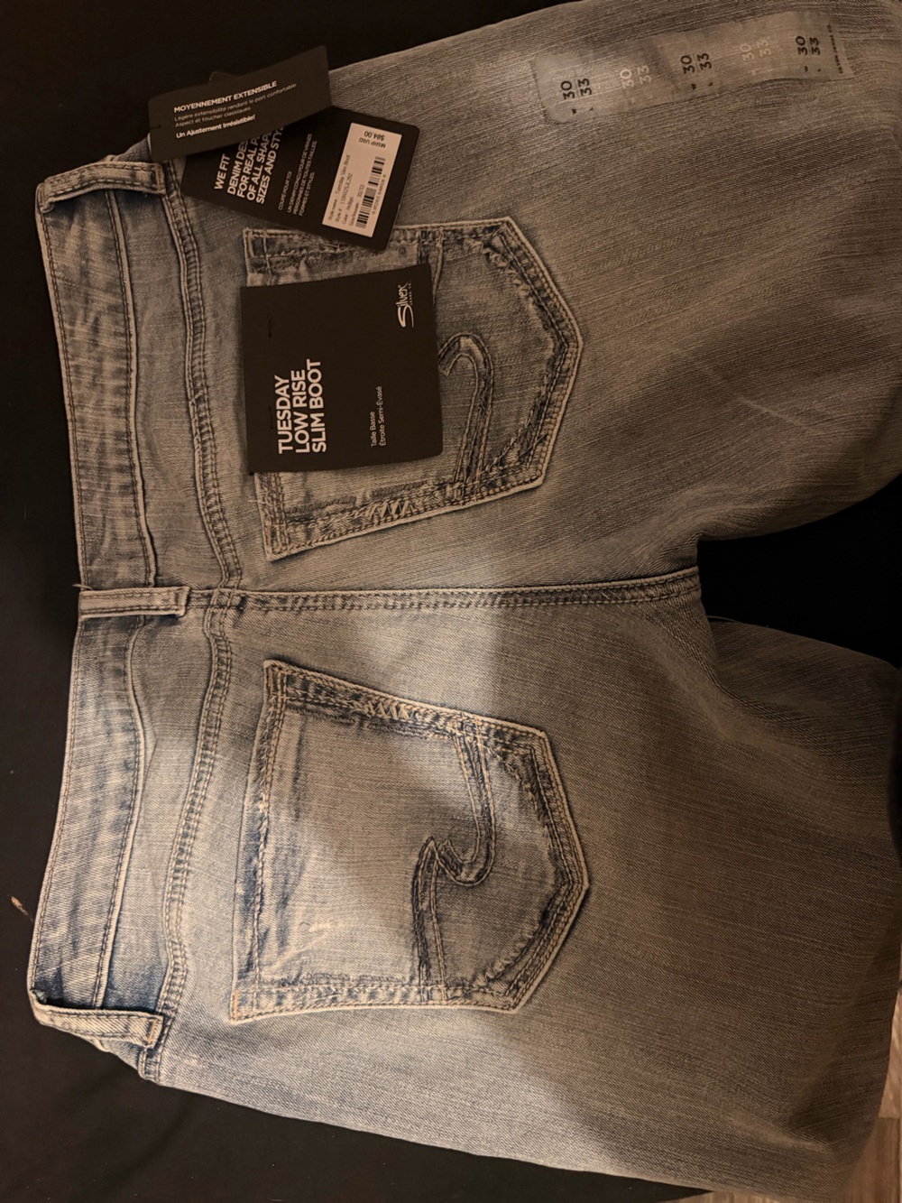 Silver Jeans Tuesday Low Rise Slim Boot Jeans - Light Grey Wash